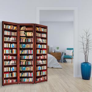 Separe' per interni, Divisorio 135,6 x H 176 x P 3,1 cm LIBRERIA paravento 3 Ante in legno con Tele stampate fronte retro Soggetto unico del brand Lupia, categoria: Complementi d'arredo > Paraventi e separÃ¨ > Paraventi decorativi bifacciali.