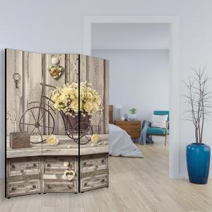 Separe' per interni, Divisorio 135,6 x H 176 x P 3,1 cm YELLOW ROSES paravento 3 Ante in legno con Tele stampate fronte retro Soggetto unico del brand Lupia, categoria: Complementi d'arredo > Paraventi e separÃ¨ > Paraventi decorativi bifacciali.