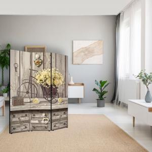 Separe' per interni, Divisorio 135,6 x H 176 x P 3,1 cm YELLOW ROSES paravento 3 Ante in legno con Tele stampate fronte retro Soggetto unico del brand Lupia, categoria: Complementi d'arredo > Paraventi e separÃ¨ > Paraventi decorativi bifacciali.