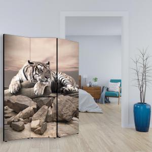 Separe' per interni, Divisorio 135,6 x H 176 x P 3,1 cm TIGRE paravento 3 Ante in legno con Tele stampate fronte retro Soggetto unico del brand Lupia, categoria: Complementi d'arredo > Paraventi e separÃ¨ > Paraventi decorativi bifacciali.