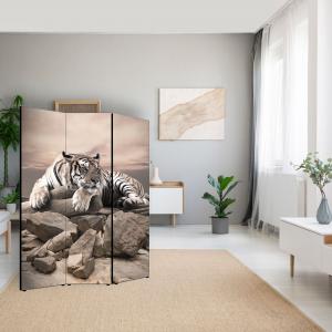 Separe' per interni, Divisorio 135,6 x H 176 x P 3,1 cm TIGRE paravento 3 Ante in legno con Tele stampate fronte retro Soggetto unico del brand Lupia, categoria: Complementi d'arredo > Paraventi e separÃ¨ > Paraventi decorativi bifacciali.