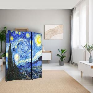 Separe' per interni, Divisorio 135,6 x H 176 x P 3,1 cm NOTTE STELLATA paravento 3 Ante in legno con Tele stampate fronte retro Soggetto unico del brand Lupia, categoria: Complementi d'arredo > Paraventi e separÃ¨ > Paraventi decorativi bifacciali.