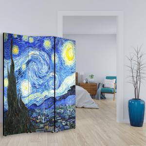 Separe' per interni, Divisorio 135,6 x H 176 x P 3,1 cm NOTTE STELLATA paravento 3 Ante in legno con Tele stampate fronte retro Soggetto unico del brand Lupia, categoria: Complementi d'arredo > Paraventi e separÃ¨ > Paraventi decorativi bifacciali.