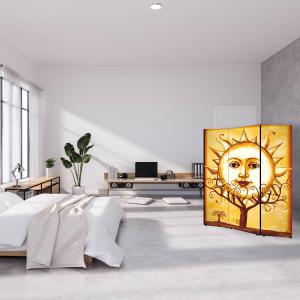 Separe' per interni, Divisorio 135,6 x H 176 x P 3,1 cm SUN paravento 3 Ante in legno con Tele stampate fronte retro Soggetto unico del brand Lupia, categoria: Complementi d'arredo > Paraventi e separÃ¨ > Paraventi decorativi bifacciali.