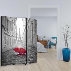 Separe' per interni, Divisorio 135,6 x H 176 x P 3,1 cm PARAPLUIE A PARIS paravento 3 Ante in legno con Tele stampate fronte retro Soggetto unico del brand Lupia, categoria: Complementi d'arredo > Paraventi e separÃ¨ > Paraventi decorativi bifacciali.