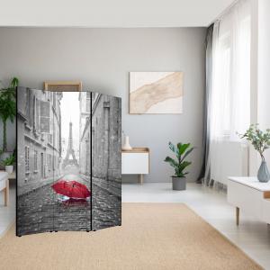 Separe' per interni, Divisorio 135,6 x H 176 x P 3,1 cm PARAPLUIE A PARIS paravento 3 Ante in legno con Tele stampate fronte retro Soggetto unico del brand Lupia, categoria: Complementi d'arredo > Paraventi e separÃ¨ > Paraventi decorativi bifacciali.