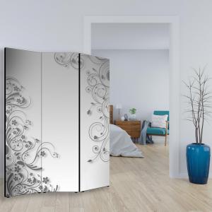 Separe' per interni, Divisorio 135,6 x H 176 x P 3,1 cm MODERN FLOWER GREY paravento 3 Ante in legno con Tele stampate fronte retro Soggetto unico del brand Lupia, categoria: Complementi d'arredo > Paraventi e separÃ¨ > Paraventi decorativi bifacciali.