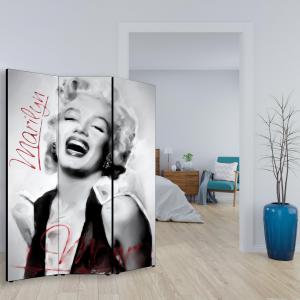Separe' per interni, Divisorio 135,6 x H 176 x P 3,1 cm MARILYN PAINTED BLACK paravento 3 Ante in legno con Tele stampate fronte retro Soggetto unico del brand Lupia, categoria: Complementi d'arredo > Paraventi e separÃ¨ > Paraventi decorativi bifacciali.