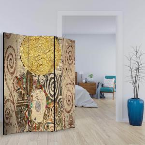 Separe' per interni, Divisorio 135,6 x H 176 x P 3,1 cm COMPOSITION STYLE KLIMT paravento 3 Ante in legno con Tele stampate fronte retro Soggetto unico del brand Lupia, categoria: Complementi d'arredo > Paraventi e separÃ¨ > Paraventi decorativi bifacciali.