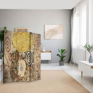 Separe' per interni, Divisorio 135,6 x H 176 x P 3,1 cm COMPOSITION STYLE KLIMT paravento 3 Ante in legno con Tele stampate fronte retro Soggetto unico del brand Lupia, categoria: Complementi d'arredo > Paraventi e separÃ¨ > Paraventi decorativi bifacciali.