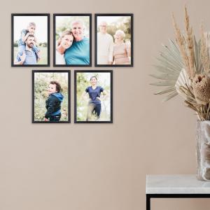 SET Cornici in legno da parete OPTICAL colorazione NERA con vetro Portafoto, stampe, poster, documenti - Set 5pz 10x15 cm del brand Lupia, categoria: Arredo e decorazioni > Cornici e Portafoto > Cornici portafoto da parete.