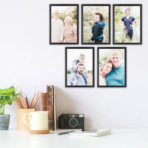 SET Cornici in legno da parete OPTICAL colorazione NERA con vetro Portafoto, stampe, poster, documenti - Set 5pz 10x15 cm del brand Lupia, categoria: Arredo e decorazioni > Cornici e Portafoto > Cornici portafoto da parete.