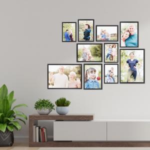 SET Cornici in legno da parete OPTICAL colorazione NERA con vetro Portafoto, stampe, poster, documenti - Set 5pz 10x15 cm del brand Lupia, categoria: Arredo e decorazioni > Cornici e Portafoto > Cornici portafoto da parete.