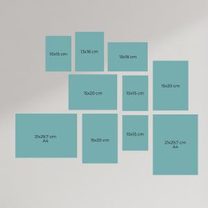 SET Cornici in legno da parete OPTICAL colorazione NERA con vetro Portafoto, stampe, poster, documenti - Set 5pz 10x15 cm del brand Lupia, categoria: Arredo e decorazioni > Cornici e Portafoto > Cornici portafoto da parete.