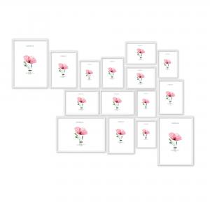 SET Cornici in legno da parete OPTICAL colorazione BIANCA con vetro Portafoto, stampe, poster, documenti - Set 5pz 10x15 cm del brand Lupia, categoria: Arredo e decorazioni > Cornici e Portafoto > Cornici portafoto da parete.