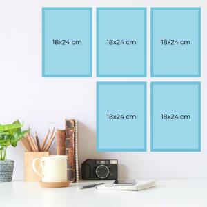 SET Cornici in legno da parete OPTICAL colorazione BIANCA con vetro Portafoto, stampe, poster, documenti - Set 5pz 10x15 cm del brand Lupia, categoria: Arredo e decorazioni > Cornici e Portafoto > Cornici portafoto da parete.