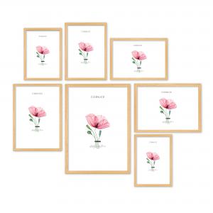 SET Cornici in legno da parete OPTICAL colorazione NATURAL con vetro Portafoto, stampe, poster, documenti - Set 5pz 10x15 cm del brand Lupia, categoria: Arredo e decorazioni > Cornici e Portafoto > Cornici portafoto da tavolo.