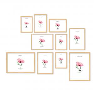 SET Cornici in legno da parete OPTICAL colorazione NATURAL con vetro Portafoto, stampe, poster, documenti - Set 5pz 10x15 cm del brand Lupia, categoria: Arredo e decorazioni > Cornici e Portafoto > Cornici portafoto da tavolo.