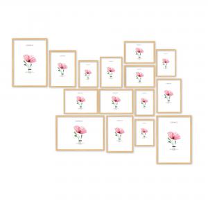 SET Cornici in legno da parete OPTICAL colorazione NATURAL con vetro Portafoto, stampe, poster, documenti - Set 5pz 10x15 cm del brand Lupia, categoria: Arredo e decorazioni > Cornici e Portafoto > Cornici portafoto da tavolo.