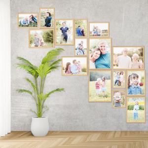 SET Cornici in legno da parete OPTICAL colorazione NATURAL con vetro Portafoto, stampe, poster, documenti - Set 5pz 10x15 cm del brand Lupia, categoria: Arredo e decorazioni > Cornici e Portafoto > Cornici portafoto da tavolo.
