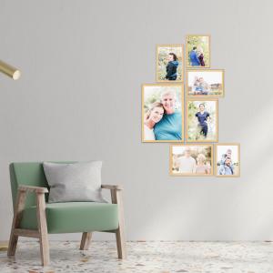 SET Cornici in legno da parete OPTICAL colorazione NATURAL con vetro Portafoto, stampe, poster, documenti - Set 5pz 10x15 cm del brand Lupia, categoria: Arredo e decorazioni > Cornici e Portafoto > Cornici portafoto da tavolo.