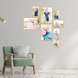 SET Cornici in legno da parete OPTICAL colorazione NATURAL con vetro Portafoto, stampe, poster, documenti - Set 5pz 10x15 cm del brand Lupia, categoria: Arredo e decorazioni > Cornici e Portafoto > Cornici portafoto da tavolo.