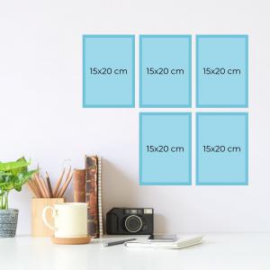 SET Cornici in legno da parete OPTICAL colorazione NATURAL con vetro Portafoto, stampe, poster, documenti - Set 5pz 10x15 cm del brand Lupia, categoria: Arredo e decorazioni > Cornici e Portafoto > Cornici portafoto da tavolo.