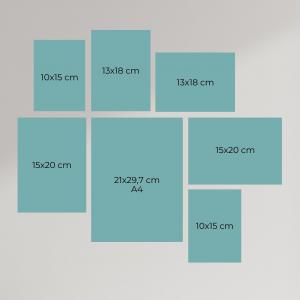 SET Cornici in legno da parete OPTICAL colorazione NATURAL con vetro Portafoto, stampe, poster, documenti - Set 5pz 10x15 cm del brand Lupia, categoria: Arredo e decorazioni > Cornici e Portafoto > Cornici portafoto da tavolo.