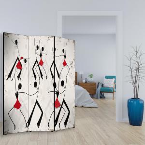 Separe' per interni, Divisorio 135,6 x H 176 x P 3,1 cm DANCING SCHOOL paravento 3 Ante in legno con Tele stampate fronte retro Soggetto unico del brand Lupia, categoria: Complementi d'arredo > Paraventi e separÃ¨ > Paraventi decorativi bifacciali.