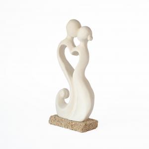 Bomboniera Statuetta AMORINI INSEPARABILI CUORE Grande in Pietra Leccese salentina scultura decorativa soprammobile 21 x 11 cm del brand Maestro d'arte De Iaco Alfredo, categoria: Artigianato salentino > Pietra leccese e carparo > Sculture.