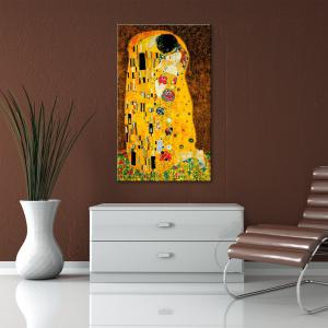 Quadro su tela il meglio dell arte 45X75 cm IL BACIO DI KLIMT del brand Lupia, categoria: Arredo e decorazioni > Quadri e Tele > Riproduzioni quadri famosi.