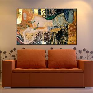 Quadro su tela il meglio dell arte 45X75 cm L ABBRACCIO - KLIMT del brand Lupia, categoria: Arredo e decorazioni > Quadri e Tele > Riproduzioni quadri famosi.