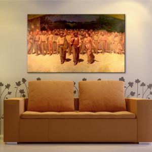 Quadro su tela il meglio dell arte 45X75 cm IL QUARTO STATO - PELLIZZA DA VOLPEDO del brand Lupia, categoria: Arredo e decorazioni > Quadri e Tele > Riproduzioni quadri famosi.