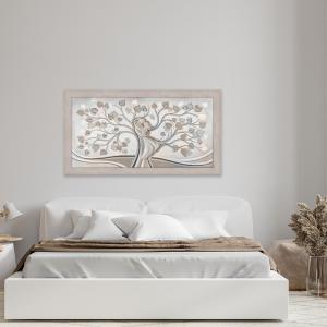 Quadro moderno soggiorno camera da letto amore e famiglia con cornice BOSTON Beige 60x110 cm ALBERO ABBRACCIO MIX stampa su pannello in legno del brand Lupia, categoria: Arredo e decorazioni > Quadri e Tele > Quadri su Legno.