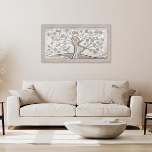 Quadro moderno soggiorno camera da letto amore e famiglia con cornice BOSTON Beige 60x110 cm ALBERO ABBRACCIO MIX stampa su pannello in legno del brand Lupia, categoria: Arredo e decorazioni > Quadri e Tele > Quadri su Legno.
