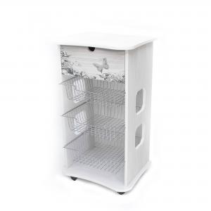 Carrello cucina salvaspazio legno Portafrutta multiuso misure 47x39 Altezza 85 cm White Butterfly del brand Lupia, categoria: Tavola e cucina > Carrelli e Cesti > Carrelli portafrutta multiuso.