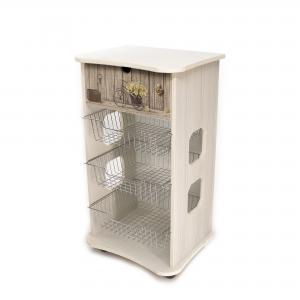 Carrello cucina salvaspazio legno Portafrutta multiuso misure 47x39 Altezza 85 cm Stile Shabby - Yellow Roses del brand Lupia, categoria: Tavola e cucina > Carrelli e Cesti > Carrelli portafrutta multiuso.