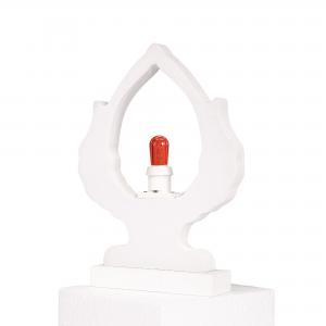 Lampada da tavolo in legno PUMO SALENTINO 21x21 cm LUMINARIA d'arredo pugliese - Lampadina Bianco Caldo del brand Lupia, categoria: Artigianato salentino > Luminarie Salentine > Luminaria.