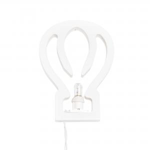 Lampada da tavolo o parete in legno MONGOLFIERA 15,5x2xH23 cm LUMINARIA d'arredo pugliese  - Lampadina Fucsia del brand Lupia, categoria: Artigianato salentino > Luminarie Salentine > Luminaria.