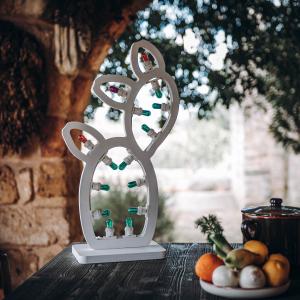 Lampada da tavolo in Legno FICO d'India o CACTUS Grande 25x19xH64,5 cm LUMINARIA d'arredo pugliese 15 lampadine colorate del brand Lupia, categoria: Artigianato salentino > Luminarie Salentine > Luminaria.