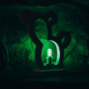 Lampada da tavolo in legno FICO O CACTUS 21x21 cm LUMINARIA d'arredo pugliese - Lampadina Bianco Caldo del brand Lupia, categoria: Artigianato salentino > Luminarie Salentine > Luminaria.