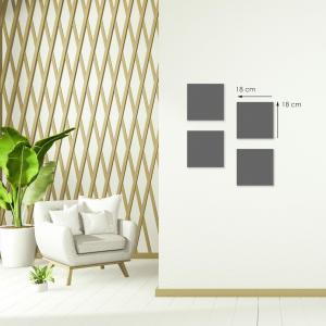 Set 4 QUADRI su CERAMICA cornice Shabby MODERN White BLACKBOARD - 18x18 cm del brand Lupia, categoria: Arredo e decorazioni > Quadri e Tele > Quadri su ceramica.