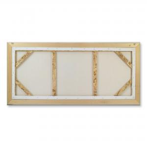 Quadro moderno Sacra famiglia cornice PRINCE 63x133 cm THE KISS CERAMIC ORO GOLD del brand Lupia, categoria: Arredo e decorazioni > Quadri e Tele > Riproduzioni sacre.