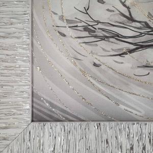 Quadro moderno Sacra Famiglia cornice PRINCE 63x133 cm THE KISS CERAMIC GREY SILVER del brand Lupia, categoria: Arredo e decorazioni > Quadri e Tele > Riproduzioni sacre.