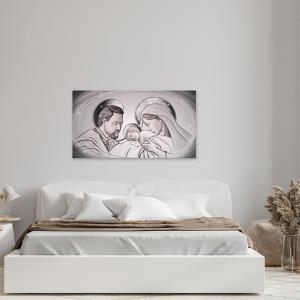 Quadro su tela Sacra Famiglia SHINY con glitter 62X115 cm The Kiss Ceramic Grey del brand Lupia, categoria: Arredo e decorazioni > Quadri e Tele > Riproduzioni sacre.