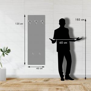 Appendiabiti da parete 46x125 cm Calle Shabby a pannello con stampa, guardaroba, attaccapanni muro con 5 ganci del brand Lupia, categoria: Complementi d'arredo > Appendiabiti > Appendiabiti da parete.