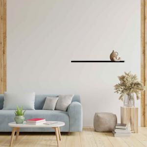 Mensola da muro in Legno NERA, scaffale da parete in MDF, montaggio a scomparsa per soggiorno, cucina, bagno, camera da letto - 38x19,5x1,6 cm del brand Lupia, categoria: Arredo e decorazioni > Decorazioni da parete > Mensole.