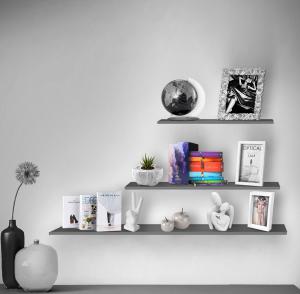 Mensola da muro in Legno GRIGIA, scaffale da parete in MDF, montaggio a scomparsa per soggiorno, cucina, bagno, camera da letto - 38x19,5x1,6 cm del brand Lupia, categoria: Arredo e decorazioni > Decorazioni da parete > Mensole.