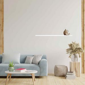 Mensola da muro in Legno Bianca, scaffale da parete in MDF, montaggio a scomparsa per soggiorno, cucina, bagno, camera da letto - 38x19,5x1,6 cm del brand Lupia, categoria: Arredo e decorazioni > Decorazioni da parete > Mensole.