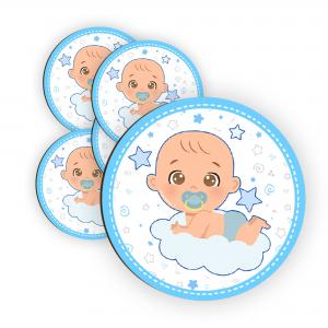 Calamita, MAGNETI in Legno Set da 24 PEZZI D.4,5 cm NEONATO, segnaposto ricordino regalo, bomboniera confettata, pensierino Battesimo o evento del brand Lupia, categoria: Idee regalo e bomboniere > Oggettistica > Magneti.